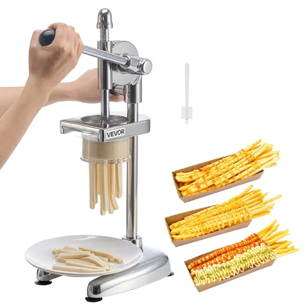 Cortador batata frita aço inoxidável profissional manual