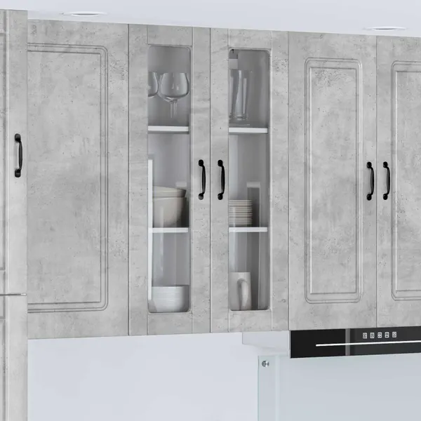 Painel de lava-louça com prateleira Cinzento 60 x 31 x 100 cm
