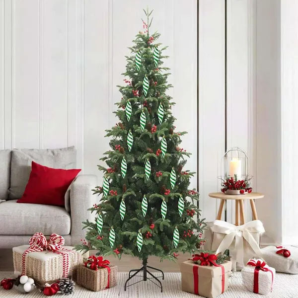 Bola Espiral de Natal 40 pcs Verde Plástico