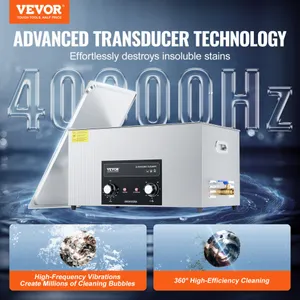 Limpador ultrassónico 22L, 480W com temporizador