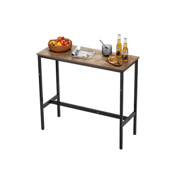 Mesa bar estrutura metal 39x16x35,5pol altura, montagem fácil