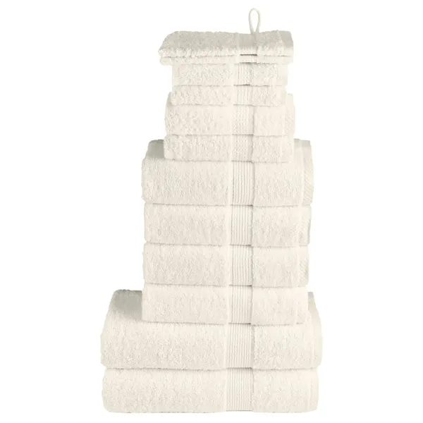 12 pcs Conjunto de toalhas premium SOLUND 600 gsm creme