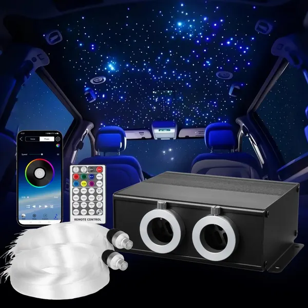 Kit teto fibra óptica 900 peças, 9,8 ft, 20W, Bluetooth