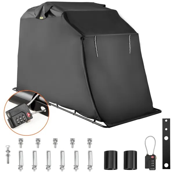Abrigo motociclo 270x105x155 cm, 600D Oxford, preto