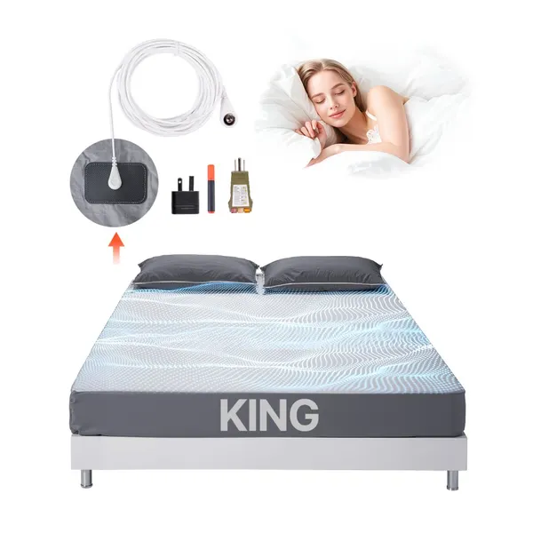 Lençol Aterramento King 95% Algodão + 5% Prata, 1981x2030mm