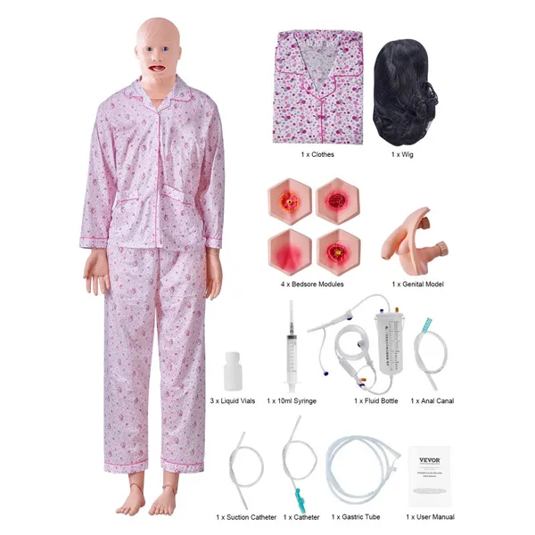 Manequim enfermagem tamanho real, feminino/masculino