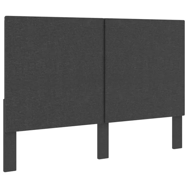Cabeceira de cama 140x200 cm tecido cinzento-escuro