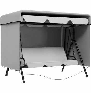 Copertura per Palloncino da giardino, Copertura esterna con chiusura, Impermeabile, 215x155x150 cm, Grigio chiaro