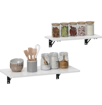 Set di 2 tavoli da parete pieghevoli Scrivanie di galleggiamento per spazi Piccole Tabelle Ribabili per Cucina Sala da pranzo Ufficio e Bright White Room