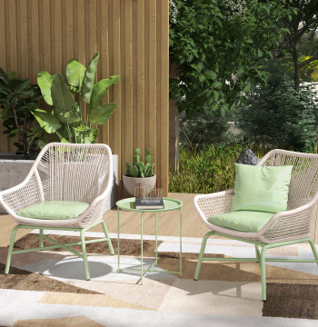 Tavolo rotondo ausiliario tavolo da giardino con vassoio rimovibile Piedi pieghevoli Out Table Court Ø46x50 cm Verde