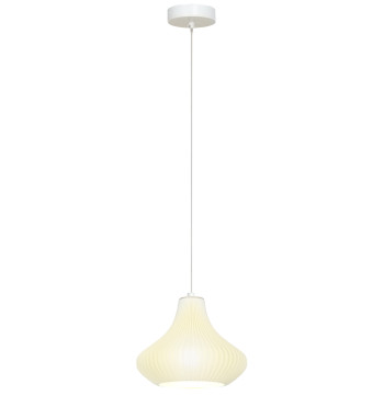 Candeeiro Suspensoo Moderno Candeeiro de Teto com Ecrã de Impressão 3D Iluminação para Sala de Jantar Cozinha Sala de Estar Bar Restaurante Ø20,5x17,5 cm Branco