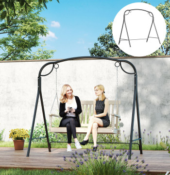 Supporto per la struttura di oscillazione del bilanciamento del metallo Resistente con la forma dei piedi Carica 220 kg per il parco del giardino Patio Alfendre 172x126x170 cm Bronzo