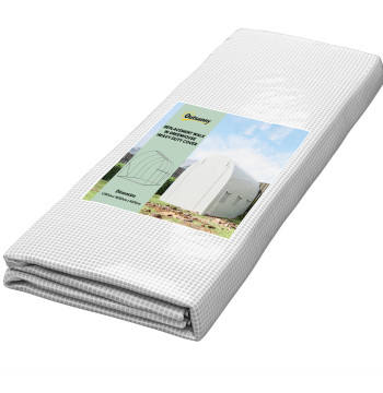 3x2x2m Tunnel Couverture de serre Couverture de remplacement de serre en polyéthylène avec 6 fenêtres et portes amovibles Protection des plantes pour jardin blanc