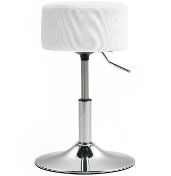 Bar Swivel Bank Cucinotto alto regolabile in altezza 52-66 cm Rivestito in velluto girevole a 360° per sala da pranzo Toucher Bianco Balcone