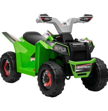 Quadric électrique pour les enfants 18-36 mois Batterie électrique 6V avec vitesse 2,5 km/h avant et mars retour 70x41.5x48.5 cm Vert