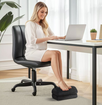 Piedi per supporto ufficio per schiuma e cuscino Piedi riempiti antiscivolo per Home Studio 32x22x15 cm Nero