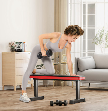 Banco de Pesos Banco de Musculação Carga 300 kg Banco de Abdominais para Treino de Corpo Completo e Casa Ginásio 106x26x48 cm Preto