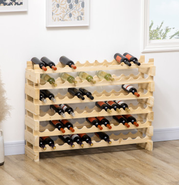 Suporte para Garrafas de Vinho para 72 Garrafas Garrafeira com 6 Níveis Suporte para Vinhos Vertical para Cozinha Sala de Jantar Bar 114x28x85 cm Madeira