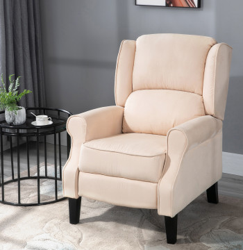 Pistola da massaggio slurry reclinabile con telecomando 2 aree di massaggio tasca laterale 78x83x101 cm Beige