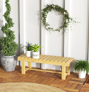 Garden Bank of 2 Places Wood Bank Cargo 250 kg Bank for Outer Court 110x38x35 cm Bois