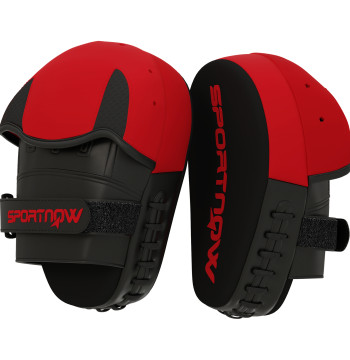 Plastrons de Boxeo Paos de Muay Thai MMA para Treino de Boxeo Boxing Karate Taekwondo Artes Marciais 24x19x4 cm Vermelho