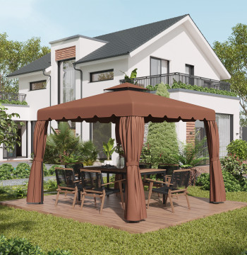 Essenza Toldo de Reemplazo para Pérgola 300x300 cm Marrón