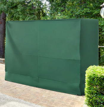 Capa para Balozo de Jardín Capa de Protección para Baloiço con Cordas Ajustables Impermeable Anti UV 240x133x185 cm Verde