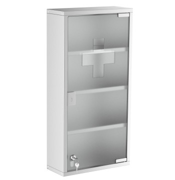 Gabinete nde remedios de acero inoxidable 60x30x12cm