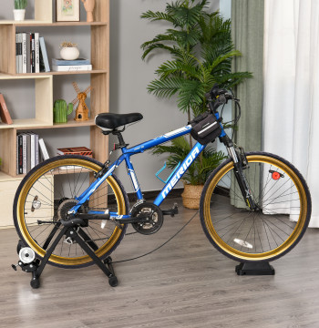Rolo de entrenamiento de 5 niveles de resistencia de acero Bicicleta Interior 54,5x47,2x39,1 cm Negro