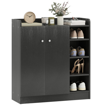 Chaussure multi-usage avec 2 poignées de portes intérieur et 4 gaines extérieures avec hauteur réglable 83x30x90 cm noir