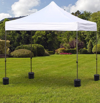 Set di 4 pesi per il Cemento di Base di sabbia pergola ricaricabile per Pergola Φ25x6cm nero