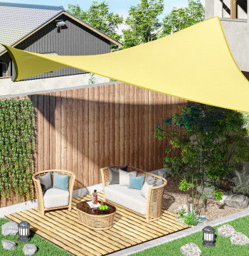 Candela d'ombra rettangolare 3x4 m Candela di poliestere con protezione UV Anelli a forma di D e tubi per giardino Sand Pool Patio