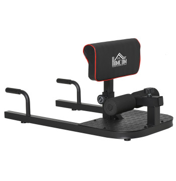 Sissy Squat 3 em 1 Máquina de Agachamento para Exercícios de Abdominais Flexões Agachamentos 50x97x56,5cm Preto e Vermelho