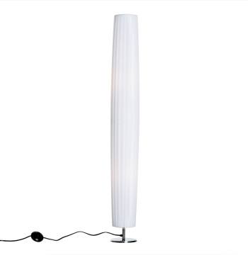 Candeeiro de Pé Moderno para Dormitório Sala de Estar com Interruptor de Pé e Base de Aço Inoxidável Ø15x120 cm Branco