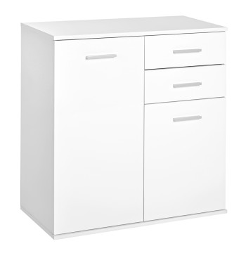 Armario Gabinete Consola Aparador Organizador de Almacenamiento Multiuso para Sala de Estar con Puertas y Cajones 71x35x76cm