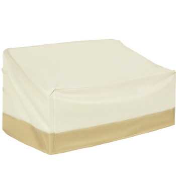 Couverture de protection pour meubles de jardin 152x87x59-79 cm Meubles Couverture Tables extérieures Tissu Oxford 600D étanche avec boucle pour Courtyard Beige Terrasse et Crème