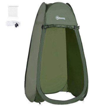 Tenda per la privacy della tenda del campeggio pieghevole Pop UP con protezione UV e tessuto impermeabile 100x100x185cm Verde scuro