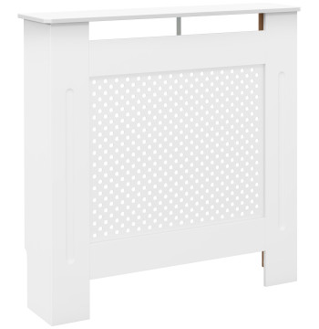 Copertura del radiatore del radiatore del MDF con lo scaffale Stile moderno 78x19x82 cm Bianco