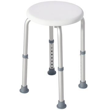 Banca di sicurezza della doccia con altezza regolabile 32.2x41x35,5-54cm Bianco