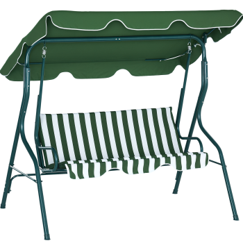 Palloncino da giardino per 2-3 persone, Palloncino esterno con Risveglio regolabile, Struttura impermeabile e in acciaio, per giardino, balcone, 170x110x153 cm, Verde