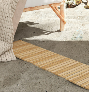 Rips en bois Straddle 120x38 cm Ripa Stratum Wrapper Extérieur Intempéries Décoration de jardin résistant pour la plage Mariage Festival naturel