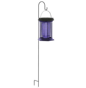 La lampada uccide le zanzare elettriche 2 in 1 5W uccide le zanzare elettriche con le luci ricaricabili UV LED Solar e USB Effetto 30 m2 Volante elettrico per giardino Terrazza Patio Nero