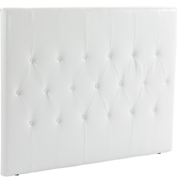 Cabeceira de Cama 160cm Cabeceira de Cama Estofada em Linho e Acolchoada 2 Formas de Uso Vertical ou Montado na Parede 160x7x120cm Branco