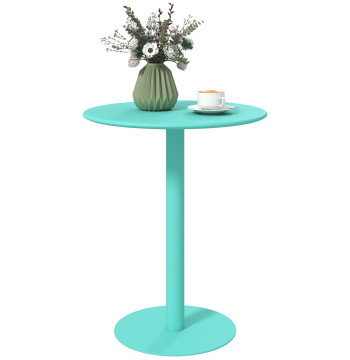 Tavolo da pranzo rotondo a 2 persone Tavolo da cucina in acciaio per interni e esterni Ø60x72 cm Verde