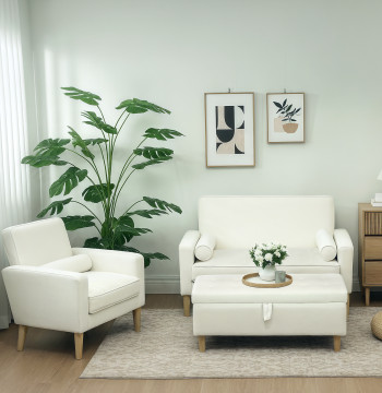 Banco de Arrumação Baú Estofado em Veludo com Pés de Madeira Capacidade 71L para Quarto Entrada ou Sala 100x50x43 cm Creme