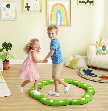 Child Balance Lock sopra i 3 sei anni. Balance Stones Tactile Punti Balance Bar per bambini per la formazione di equilibrio in interni ed esterni Verde
