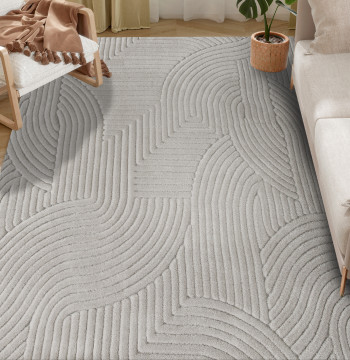 Tapete Sala de Estar 160x120 cm Tapete Pelo Curto Estilo Moderno Base Antiderrapante Tecida à Máquina Tapete para Sala de Estar Quarto Sala de Jantar Cinzento