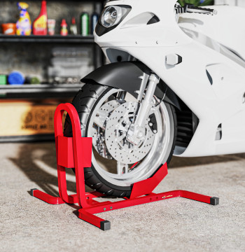 Mota Cargo supporto 250 kg Supporto per Ruota anteriore moto regolabile in 3 livelli di metallo Robusto per ruote