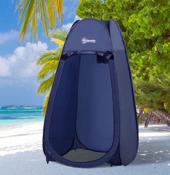 Pop UP Tenda pieghevole per doccia campeggio con protezione UV e tessuto impermeabile 100x100x185cm Blu scuro