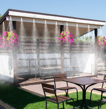 Nebulizador de agua para jardines Sistema de Resfriamiento por Nebulización para Pátio Jardín Aire Libre 6m Preto
